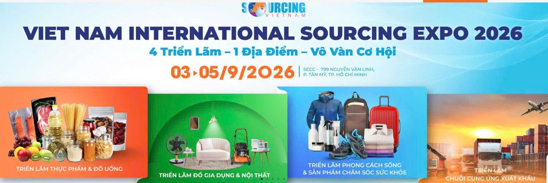 Mời doanh nghiệp tham gia Sự kiện Kết nối chuỗi cung ứng hàng hóa quốc tế - Viet Nam International Sourcing 2026